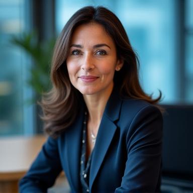 Portrait of Dr. Evelyn Reed, Chief Market Strategist, looking professional and insightful.