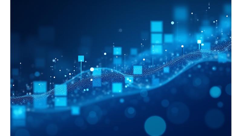 A complex, abstract visualization of interconnected financial data points, representing the alternative investment market. Dominant colors are the brand's primary blue and accent blue, with subtle dark grey undertones. It should look like a data dashboard with glowing connections.