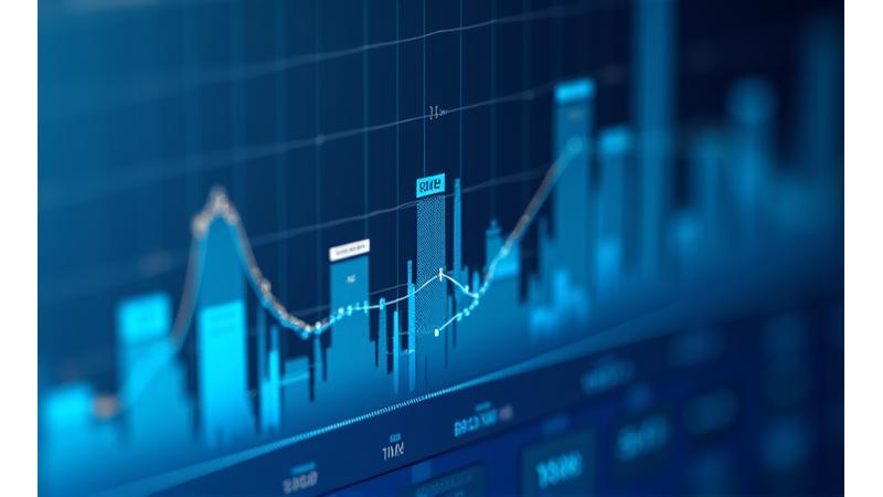 A sophisticated infographic displaying financial graphs and data points related to credit markets, possibly showing interest rate curves or spread differentials. Uses line charts and bar graphs in a clean, professional aesthetic combining the brand's primary dark blue, secondary dark grey, and a touch of light accent blue.