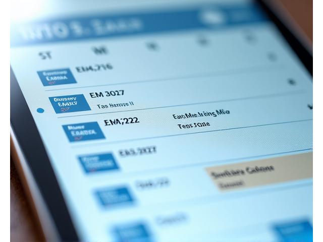 Digital calendar interface showing earnings dates for various companies with 'beat' or 'miss' indicators.