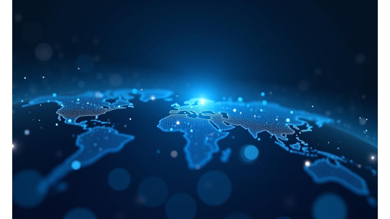 Illustration of global financial data analysis and interconnected deal flow