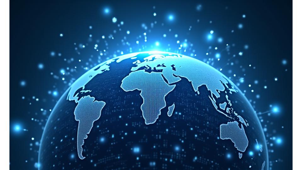 Illustration of a global network of interconnected official documents and news feeds, conveying rapid information flow.